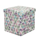 Összehajtható tároló puff geomertikus mintával - SKANDI