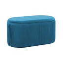 Ovális bársony ülőke, tárolórésszel, kék - SHEHERAZADE