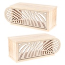 Polc szett, trópusi mintával, 2 db, 55 cm, tölgyfa - RIO