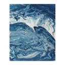 Poszter, absztrakt hullámok, keret nélkül, 40x50 cm, sötétkék - NEBULEUSE