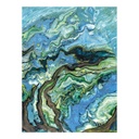 Poszter, absztrakt fák, keret nélkül, 30x40 cm, menta - FORET