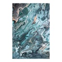 Poszter, absztrakt, keret nélkül, 40x60 cm, menta-rózsaszín - LA SOURCE