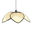 Rattan leveles mennyezeti lámpa, natúr-fekete - MADAGASKAR