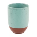 Pöttyös kerámia kávéscsésze, 15 cl, menta - MIA