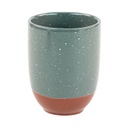 Pöttyös kerámia kávéscsésze, 15 cl, khaki - MIA