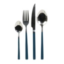 Rozsdamentes acél étkészlet, 16 db-os, sötétkék - ENGLISH TOUCH
