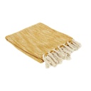 Rojtos mintás pléd, 120x150 cm, sárga - NOMADE