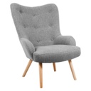 Skandináv fotel, szürke - KIERSTEN