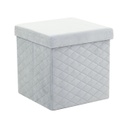 Steppelt ülőkés tároló puff, összehajtható, szürke - DOMINO