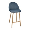 Szövet bárszék, szürkéskék - PETALE