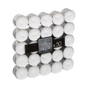 Teamécses csomag, sima, 50 db, fehér - LUMIERE