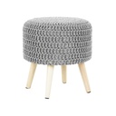 Ülőke kötött ülőrésszel, világosszürke - KNOT