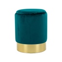 Tárolós bársony ülőke, arany talppal, olajzöld - MAXIM'S