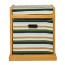 Ülőkés tároló csíkos textilkosárral - RIO