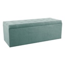 Ülőkés velúr tároló puff, 130 cm, menta - MADISON