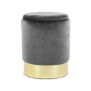 Tárolós bársony ülőke, arany talppal, szürke - MAXIM'S