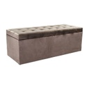 Ülőkés velúr tároló puff, 130 cm, barna - MADISON