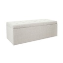 Ülőkés szövet tároló puff, 130 cm, halványszürke - MADISON