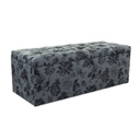 Ülőkés szövet tároló puff, 130 cm, virágmintás - MADISON