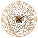 Trópusi levélmintás falióra, arany számokkal, 60 cm, arany - FOREST