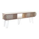 TV állvány orientális mintával, hajlított lábakkal, 151 cm, tölgyfa - SAO PAULO