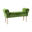 Ülőpad karfával velúr, olívazöld - BOUDOIR