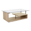 Üveg dohányzóasztal, sonomatölgy vázzal - ACROBATE