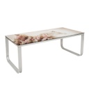 Üveg dohányzóasztal levendula mintával - PROVENCE