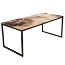 Üveg dohányzóasztal pitypang mintával, 105 cm - GO WITH THE WIND