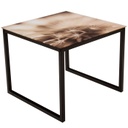 Üveg dohányzóasztal pitypang mintával, 50 cm - GO WITH THE WIND