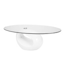 Üveg dohányzóasztal fehér - ZEN