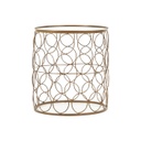 Üveglapos asztalka, 37 cm, arany - ARABESQUE