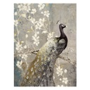Vászon falikép, aranyozott páva, 60x80 cm, bézs - PAON