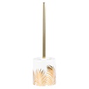 WC-kefe, arany levélmintával, fehér - WHITE JUNGLE