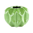 Váza levél mintával, zöld - FLEUR DE COTON