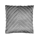 Bársony domború mintás díszpárna, 40x40 cm, sötétszürke - MONA