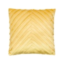 Bársony domború mintás díszpárna, 40x40 cm, napsárga - MONA