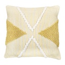 Etno stílusú díszpárna, 45x45 cm, aranysárga - ETNIQUE