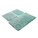 Kör mintás fürdőszobaszőnyeg szett, 3 db, világoskék - GOUTTE