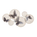 Pillangós fali dekoráció kompozíció, szürke-arany - EPHEMERE