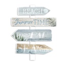 Irányjelző tábla fali dekoráció, tengerpart, világoskék - SAND