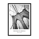 Keretezett falikép, Brooklyn Bridge, 50x70 cm, fekete-fehér - NYC