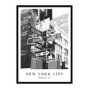 Keretezett falikép, Broadway Street, 50x70 cm, fekete-fehér - BROADWAY
