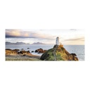 Vászon falikép, világítótorony, 60x150 cm, világoszöld-barna - PHARE