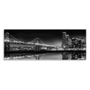 Vászon falikép, híd, 60x150 cm, fekete - BROOKLYN