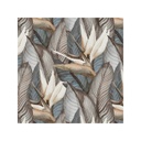 Vászon falikép, trópusi levelek, 65x65 cm, bézs - BALEARES