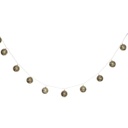 Fém gömbökkel díszített fényfüzér, 10 égős, arany - GOLDEN