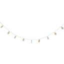 Levelekkel díszített fényfüzér, 10 égős, arany - LEAF