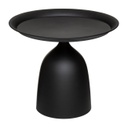 Váza alakú lerakóasztal, tálca formájú asztallappal, fekete - VENDOME