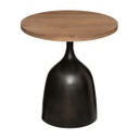 Váza alakú lerakóasztal, fa asztallappal, fekete - VENDOME